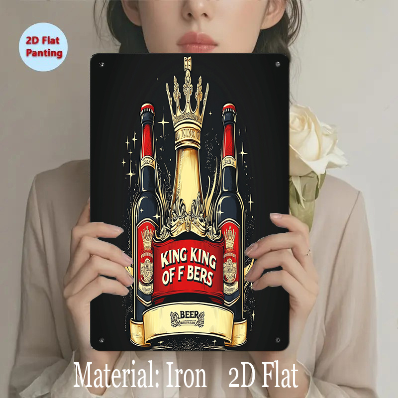 Home Bar And Restaurant - King of Beers Metal Sign -