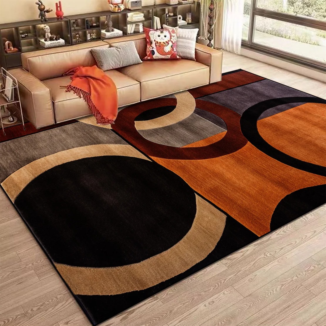 Home Bar Seating - Nordic Abstract Carpet for Living Room