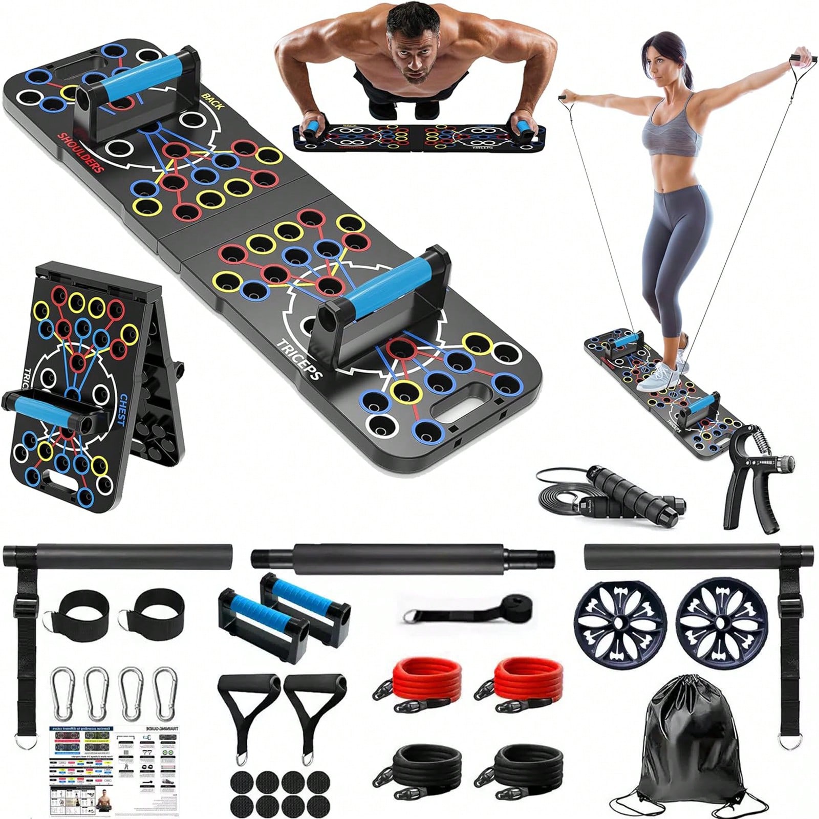 Home Bar Setup Kit - Multifunctional Foldable Push‑Up Board Set, Home