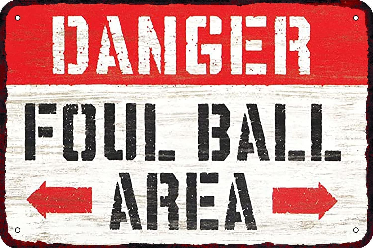 Danger Foul Ball Area Vintage  - Home Bar Word 评论和价格