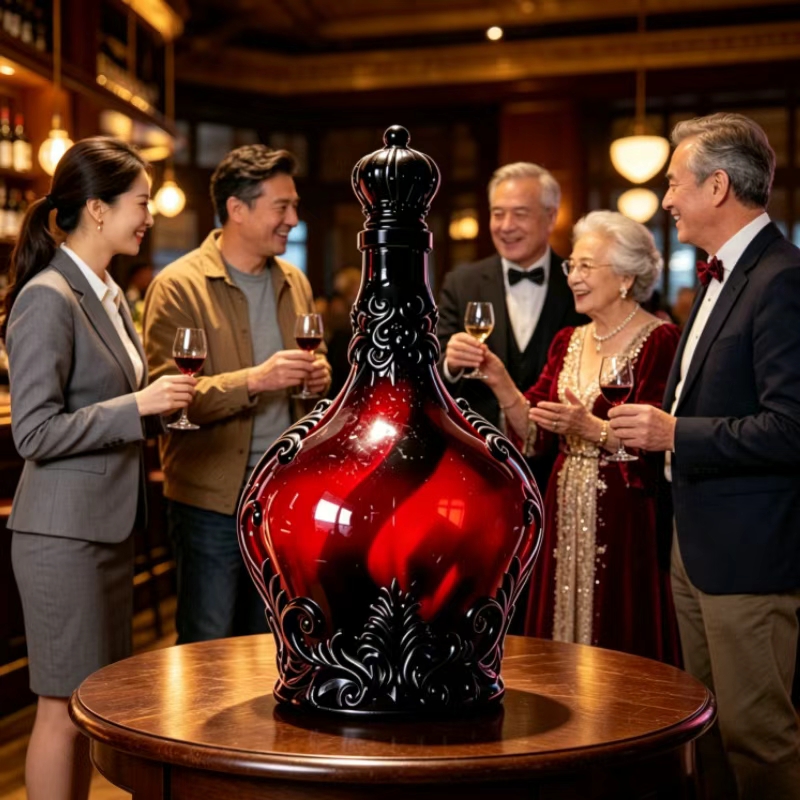 Ornate Embossed Crown Glass De - Home Bar Shelves 评论和价格