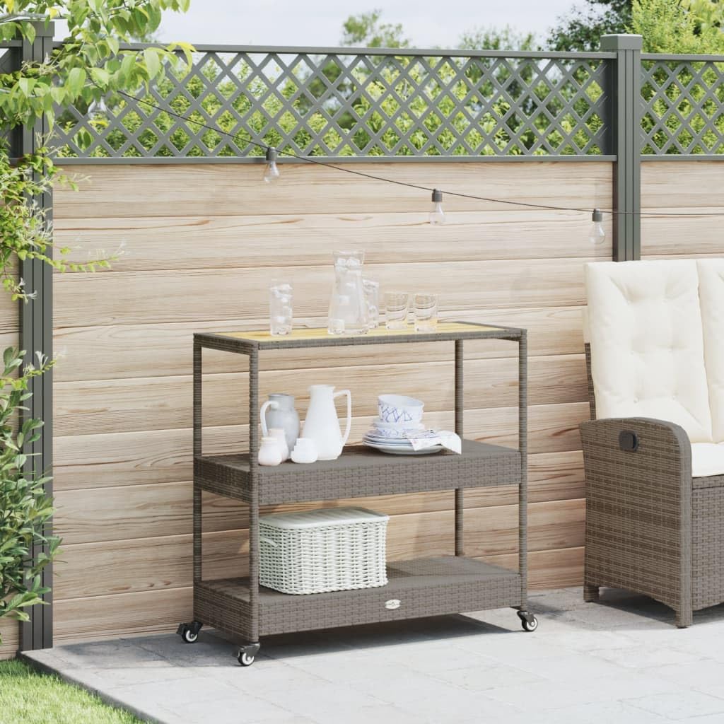 3-Tier Outdoor Bar Cart, Mobil - Home Bar Shelves 评论和价格