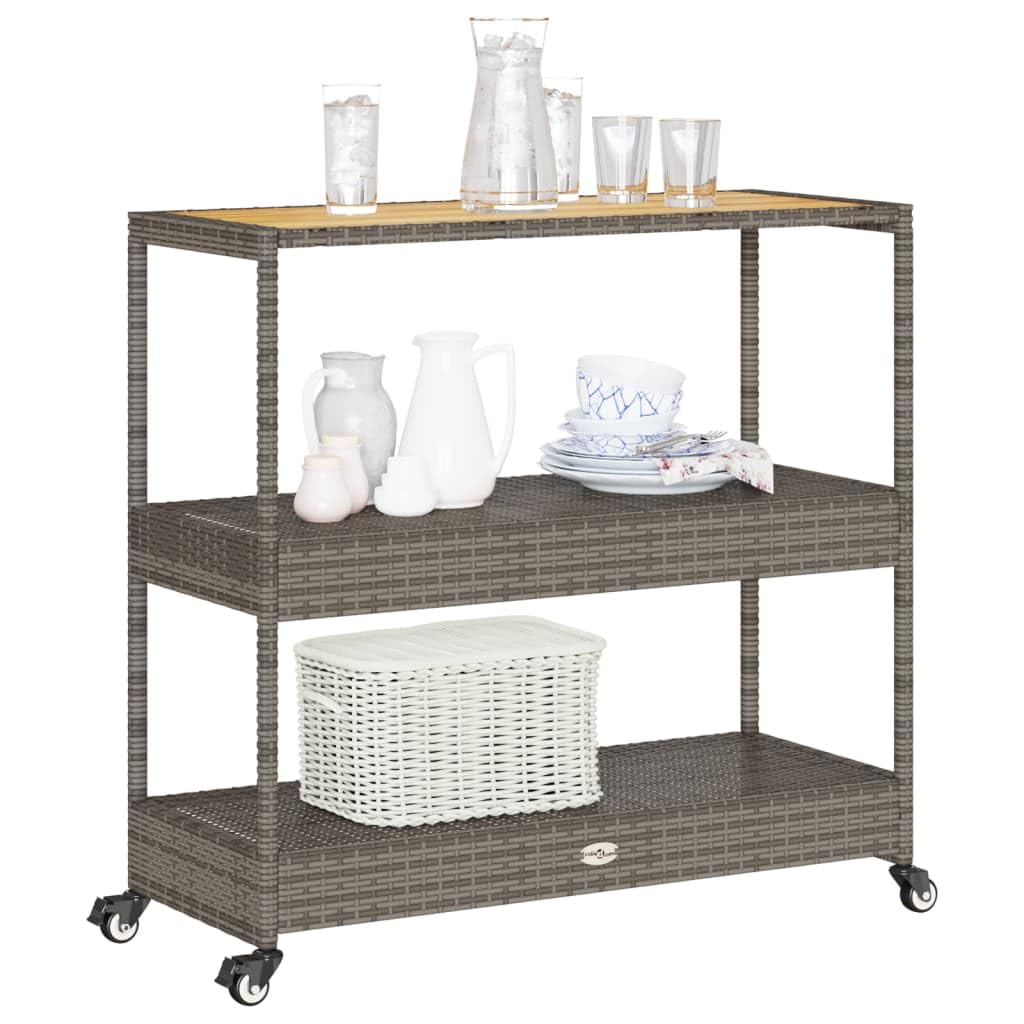 3-Tier Outdoor Bar Cart, Mobil - Home Bar Shelves 评论和价格