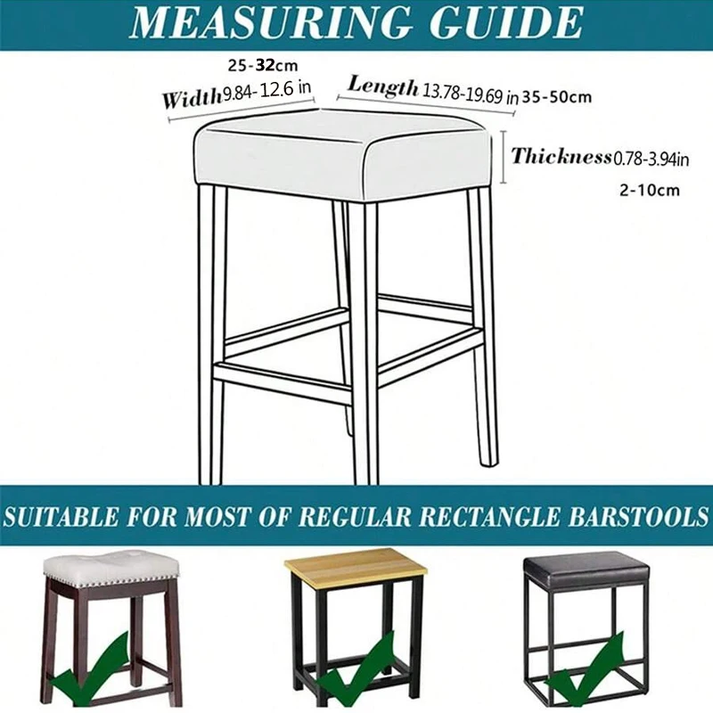 1/2pcs Bar Stool Cover Elastic - Home Bar Seating 评论和价格