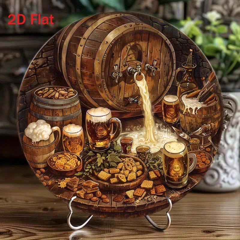 1Pc Round 2D Flat Aluminum Sig - Home Bar Cafe 评论和价格