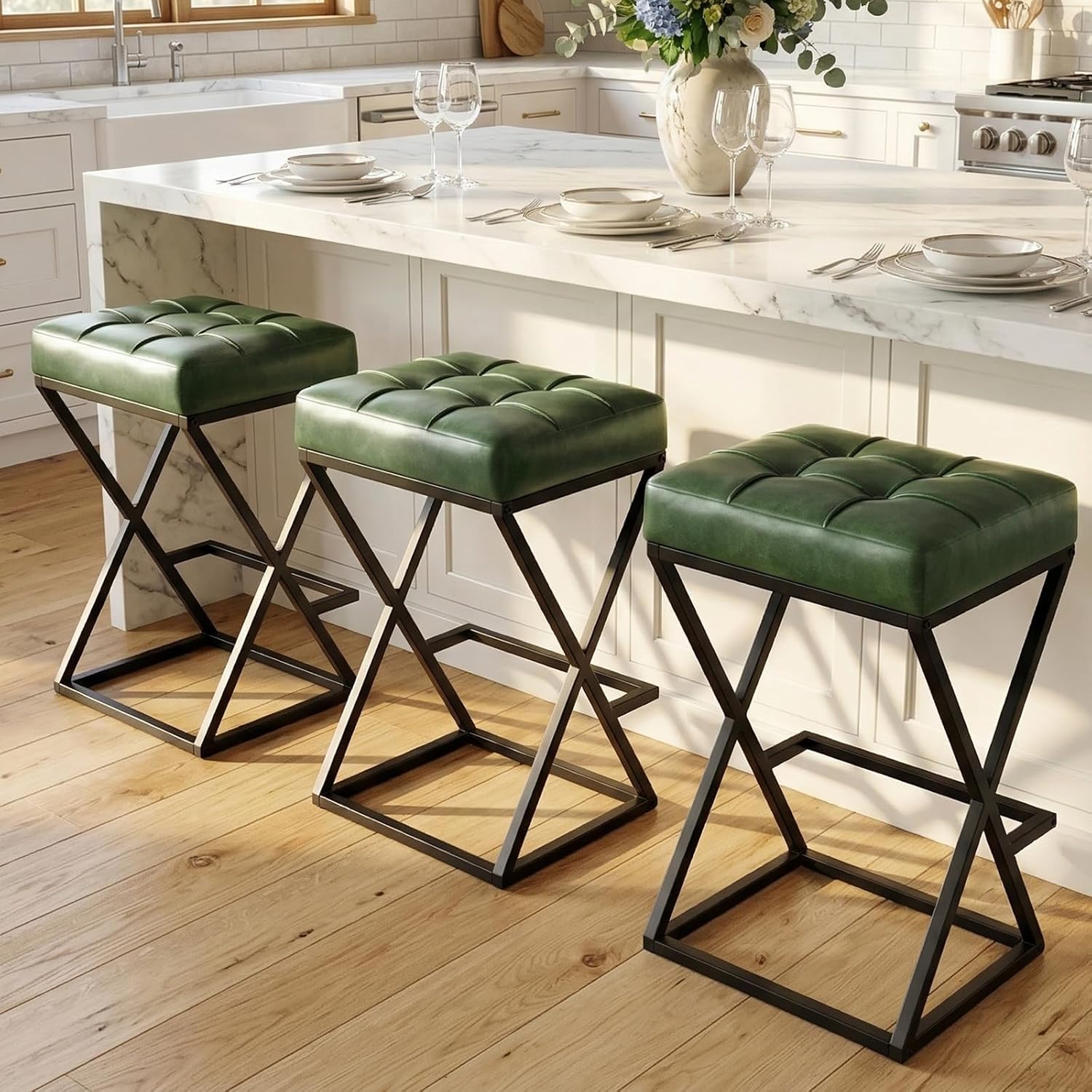 Modern Swivel Bar Stools Set O - Home Bar Seating 评论和价格