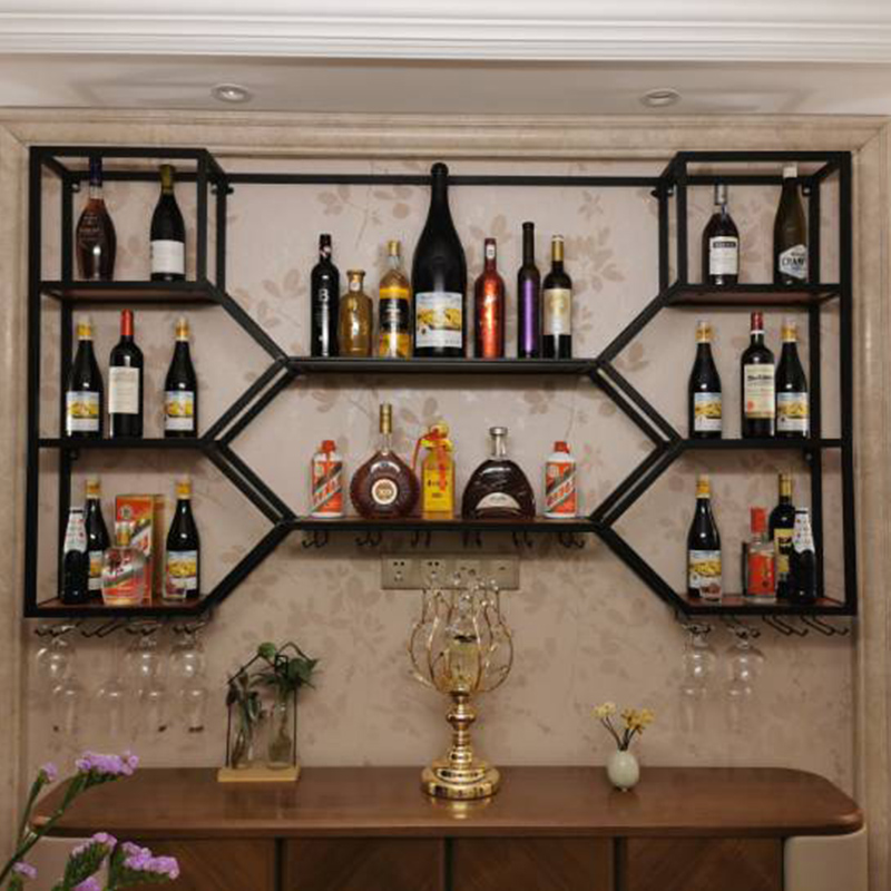 Metal Shelves Wine Cabinet Liv - Home Bar Shelves 评论和价格