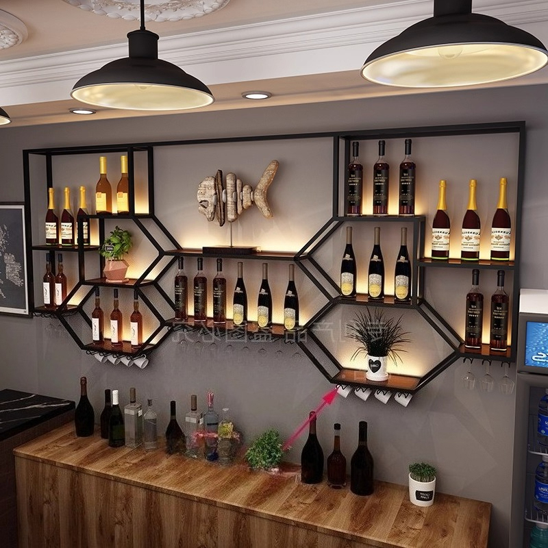 Metal Shelves Wine Cabinet Liv - Home Bar Shelves 评论和价格