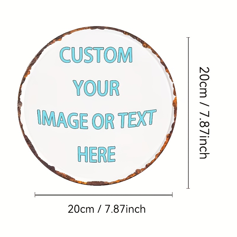 Custom Round Metal Tin Sign, P - Home Bar Cafe 评论和价格
